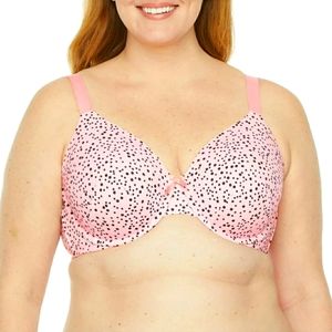 Ambrielle pink with black polka-dot bra size 40C